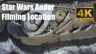 Star Wars Andor Filming location Cleveleys UK 4k Drone footage