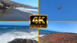 TENERIFE | Arenas del Mar ❤️ Planes catching water for the Arico fire 🔥 May 2021 | Walking Tour [4K]