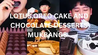 Lotus cake, Oreo cake and chocolate desserts mukbangs |bites only,compilation 