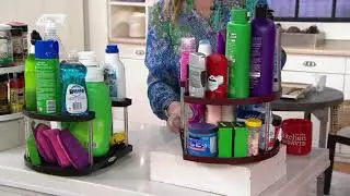 Stow-n-Spin Two-Tier Deluxe Storage Turntable Organizer on QVC