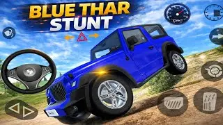 3D CAR SIMULATOR BLUE MAHINDRA THAR STUNT 😱 