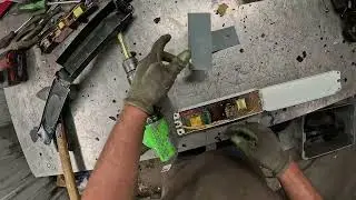 Tearing down ballast  cleaning up some extruded Aluminum