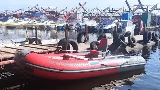 RIB Gladiator 380AL / Mercury 30 и догонная волна
