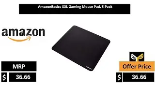 AmazonBasics XXL Gaming Mouse Pad, 5-Pack