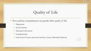 Auditory Comprehension and Aphasia