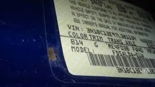 Nissan Versa Paint Code Location 2006 to Present