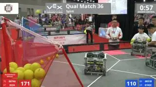 VEX Worlds 2016 - VRC Middle School - Spirit - Qual 36 (9674A 8224) 273 vs 191 (4951B 8192C)