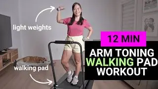 Walking Pad Workout with Weights  - Low Impact Full Body Walk (12 MIN)