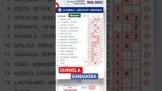 JORNADA 01 DE LA QUINIELA #quiniela #futbol #ligaespa&ntilde;ola #espa&ntilde;a #laliga #laligahypermotion #liga