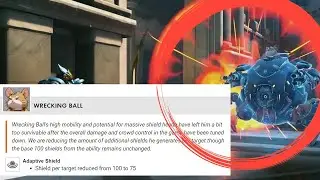 NERF HAMMOND! HARBLEU FIRS GAME AS NERFED WRECKING BALL OVERWATCH SEASON 26 TOP 500