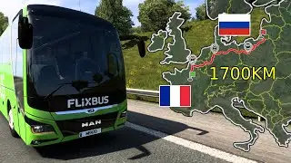 ETS2 FlixBus Scenic Tour (Paris to Kaliningrad) France to Russia | Euro Truck Simulator 2
