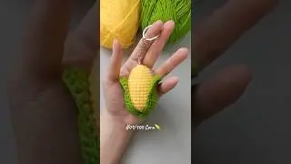 Corn keychain crochet - new crochet #crochet #dot_crochet #crochetpattern #crochetcorn