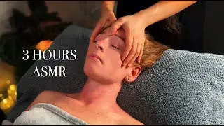 3 Hours ASMR for Sleep, Tingling Brushing & Gentle Back Tracing ( No Talking)