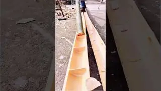 Great technique for cutting bamboo nodes  with bamboo #shorts