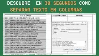 😱 Como SEPARAR TEXTO EN COLUMNAS con EXCEL