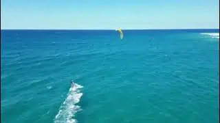 Kitesurf solo session at Ponta do Ouro