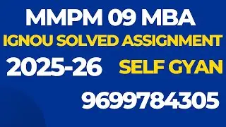 MMPM 09 MBA IGNOU Solved Assignment 2025-26