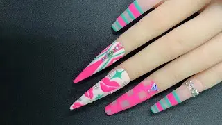 [ Nail art] Valentine Pink Lips Matte Design Nails