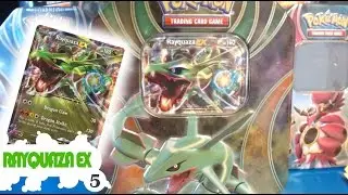 #5 Pok&eacute;mon Rayquaza EX Tin 2015 Fall Tin Series  - POKEMON UNWRAPPED