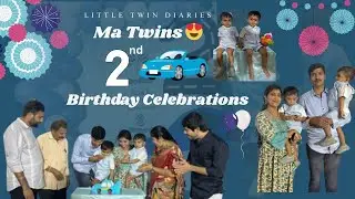 Twins 2 nd Birthday Celebrations / surprise plan Ideas for Birthday  @littletwindiaries 