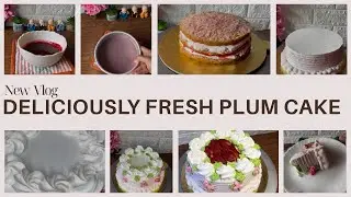 Juicy Plum Cake with Natural Pink Frosting | No Food Color! 💜