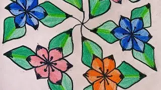 Rangoli design 15x8#trending #art #art #drawing #muggulu 
