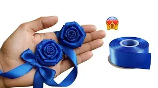Ribbon Flowers | How To Make Ribbon Flower | Ribbon Rose 🌹 Kaise banaen |