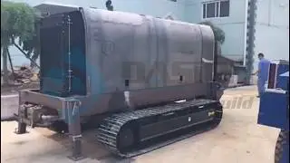 Crawler-type concrete trailer pump