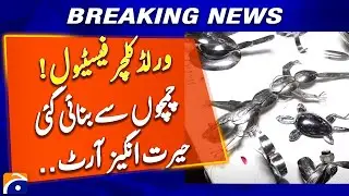 World Culture Festival: Artist Showcases Creative Spoon Art - Geo News