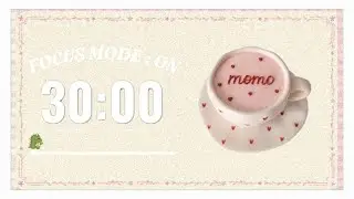 ✨ 1-hour study session | 30/10 Pomodoro Countdown Deep Focus ⌛ | Relaxing ADHD Lofi Music 🫂 ✨