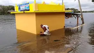 Heavy water in kapila river at  ayappa temple.