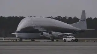 Super Guppy Turbine cargo aircraft Landing