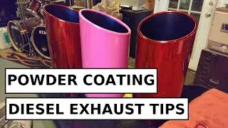 Powder Coating Diesel Exhaust Tips