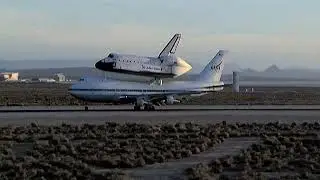 STS-117 Piggyback Takeoff of Space Shuttle Atlantis and 747 from Edwards AFB, CA