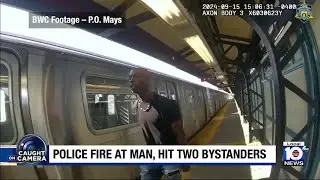 Bodycam footage shows New York City police shooting armed man on subway platform