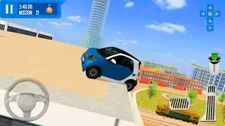 Extreme Modern Mini Car - Jump & Parking Modern Mini Car At The Roof | Android Gameplay