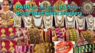 PADI Saravana Stores💕92.5💕Gold Plated Silver ​Jewell@V__J__Mummy #silver #jewellery #shopping #tamil