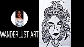 Pencil Sketch | Free Hand Drawing | Wanderlust Art