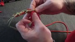 How to make a braided eye at the end of a 4 strand braid