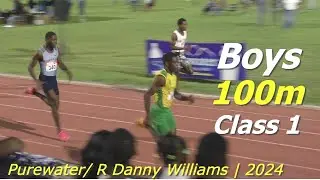 Raheem Pinnock | St Jago Boys | Boys 100m Class 1 | Purewater/ R Danny Williams 2024