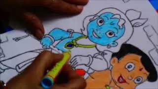 Chhota Bheem aur Krishna colouring page