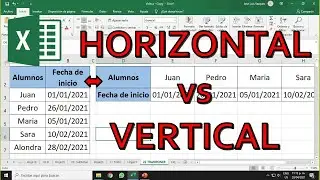 Excel Formula Horizontal y Vertical | Como cambiar tablas de Horizontal a Vertical en Excel