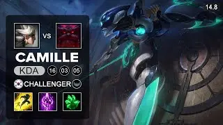 Camille vs Ornn Top - KR Challenger - Patch 14.8 Season 14