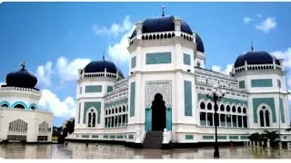 Keliling Menelusuri Indahnya Masjid Raya Medan Sumatera Utara Indonesia 🇮🇩