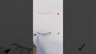 Closed Eye Eyelash Drawing - Draw it this way 👈 #shorts #drawing