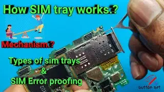Which mechanism is used inside SIM card tray? || Types of SIM tray & Explain SIM error proofing.