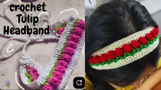 Crochet Tulip Headband || Easy Tutorial for beginners @kabi'sminiaturekitchen 