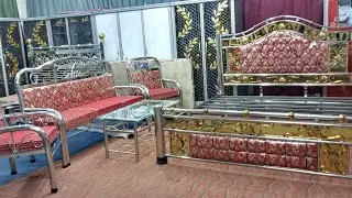 Golden Aura Steel Bed Or Steel Sofa With Canter Table