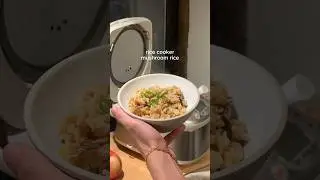 rice cooker mushroom rice recipe! Song: Talk Down by Dijon #shorts #ricecookerrecipe #cooking