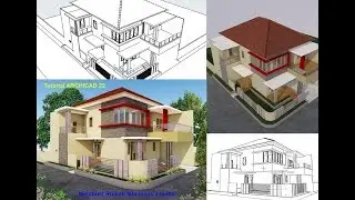 Tutorial Archicad 22 Membuat Rumah Minimalis 2 lantai Ukuran 13 x 17 Meter